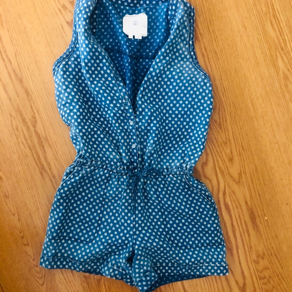 Anthropologie Denim Romper